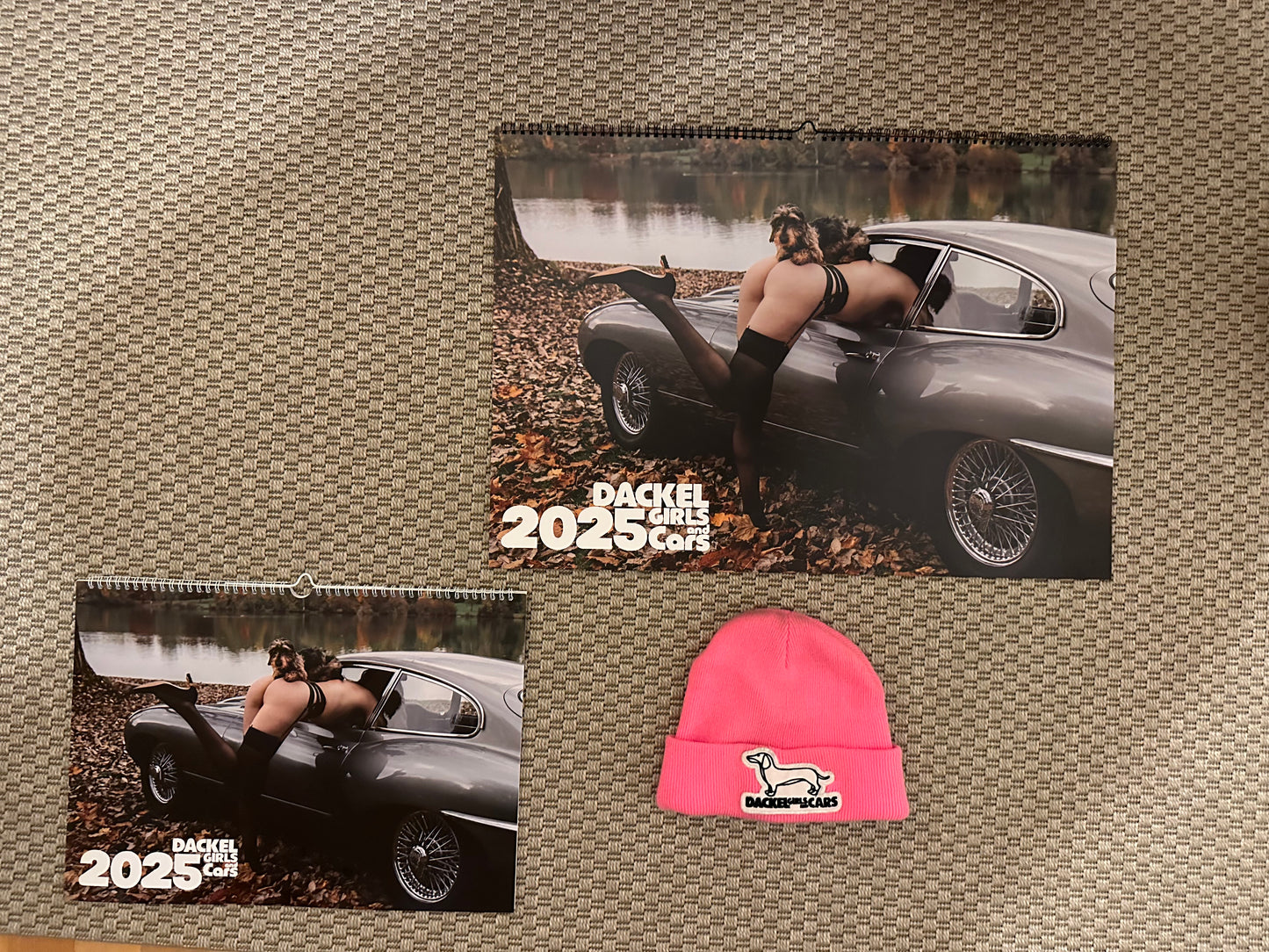 Dackel Girls and Cars Kalender 2025 + Sticker