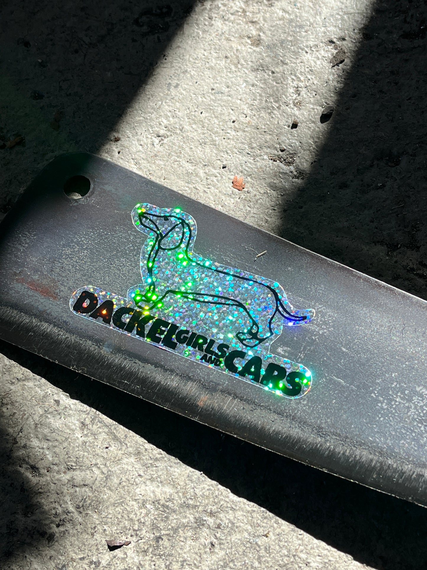 Dackel Girls and Cars Glitzer 10er-Stickerpaket