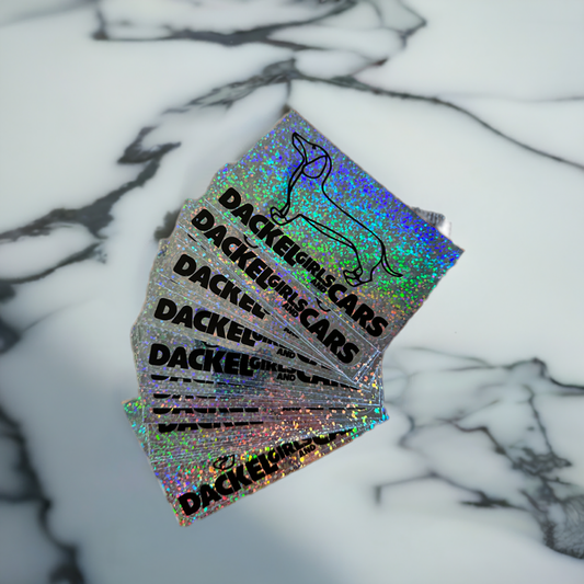 Dackel Girls and Cars Glitzer 10er-Stickerpaket