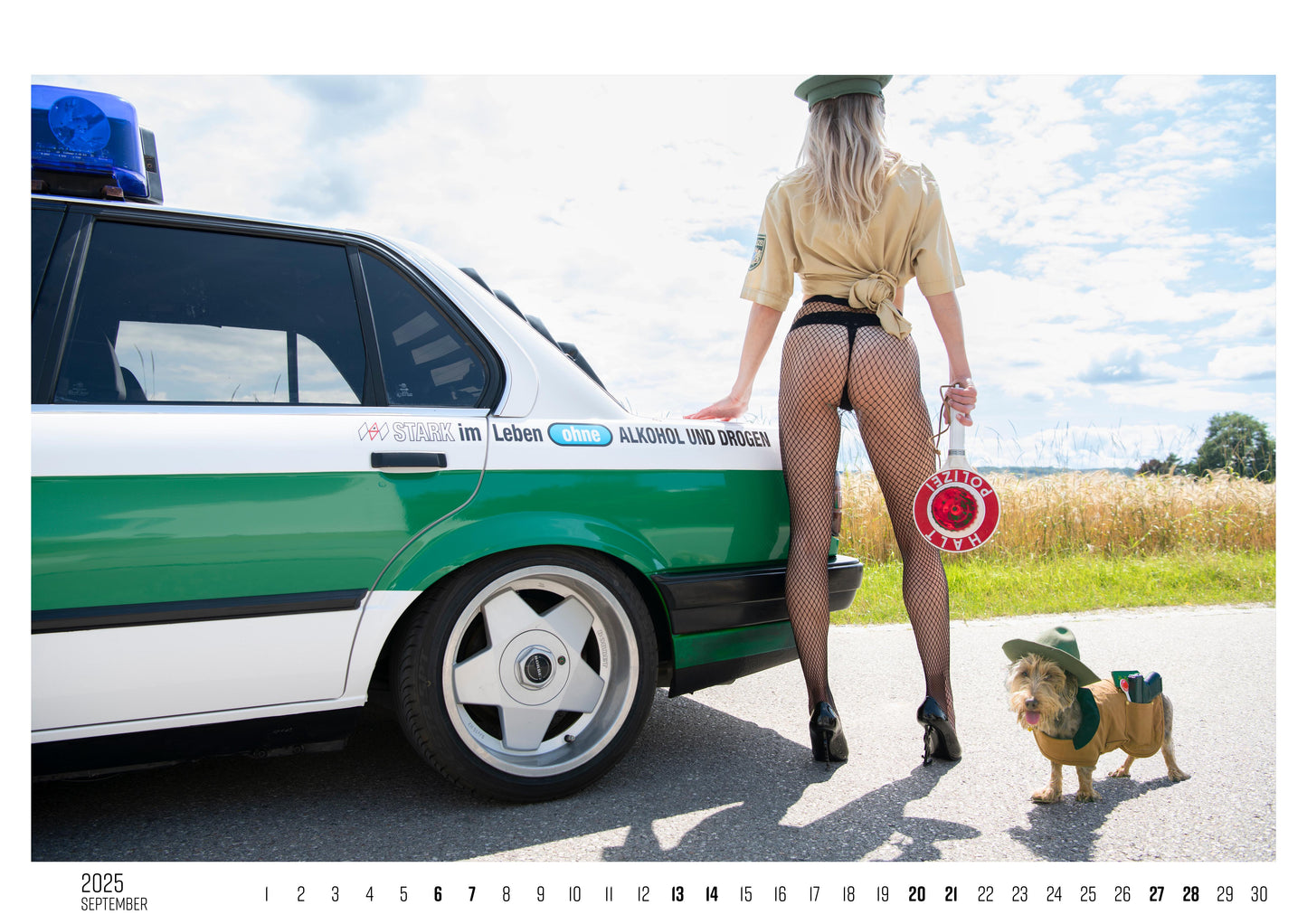 Dackel Girls and Cars Kalender 2025 + Sticker