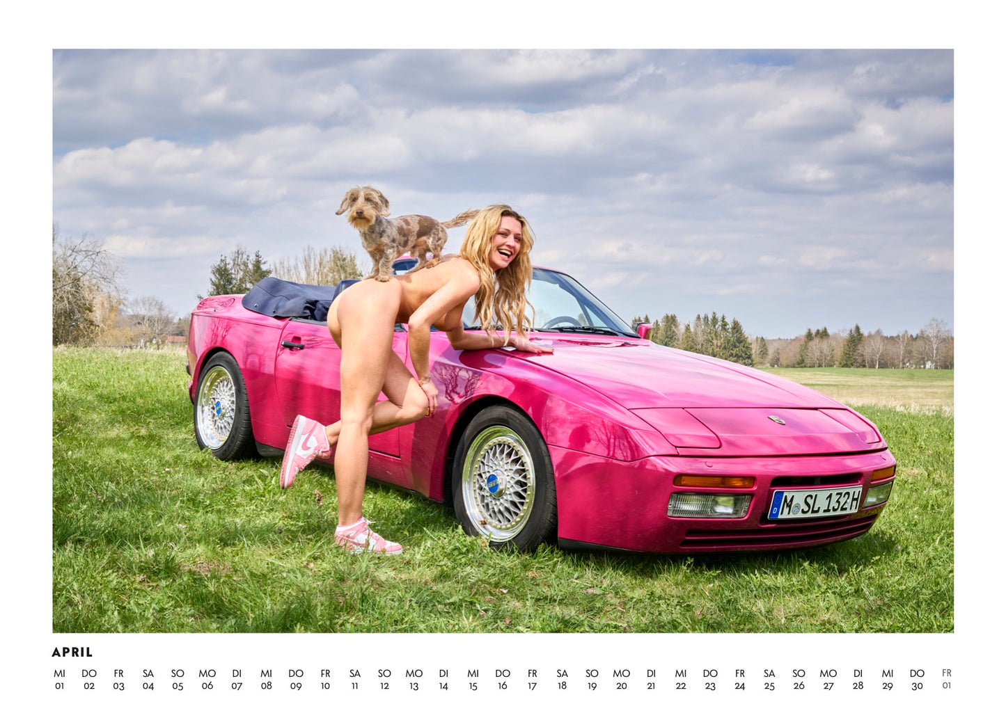Dackel Girls and Cars Kalender 2026