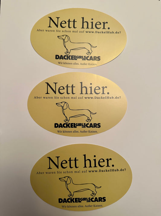Nett hier, Dackel Sticker