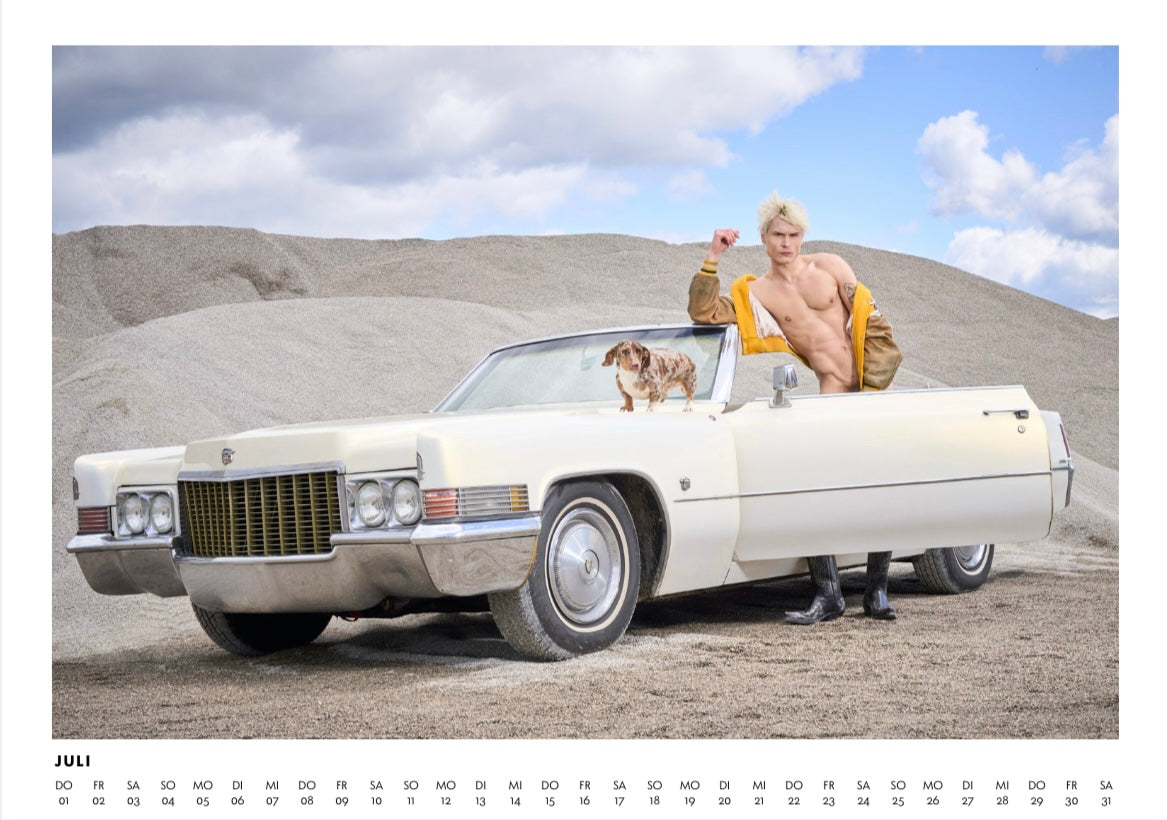 Dackel Boys and Cars Kalender 2027