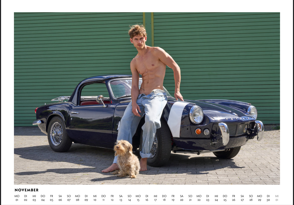 Dackel Boys and Cars Kalender 2027